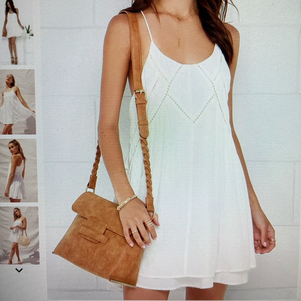 Easy honey ivory slip dress - white - XS